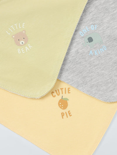John Lewis John Lewis Baby Slogan Dribble Bib Cotton Bib Pack of 3- Buy online at McGrocer