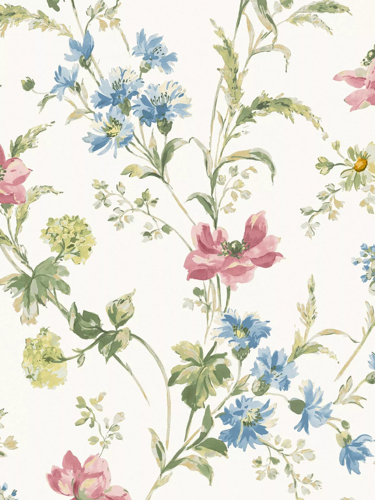 Laura Ashley Poppy Meadow floral wallpaper, UK version