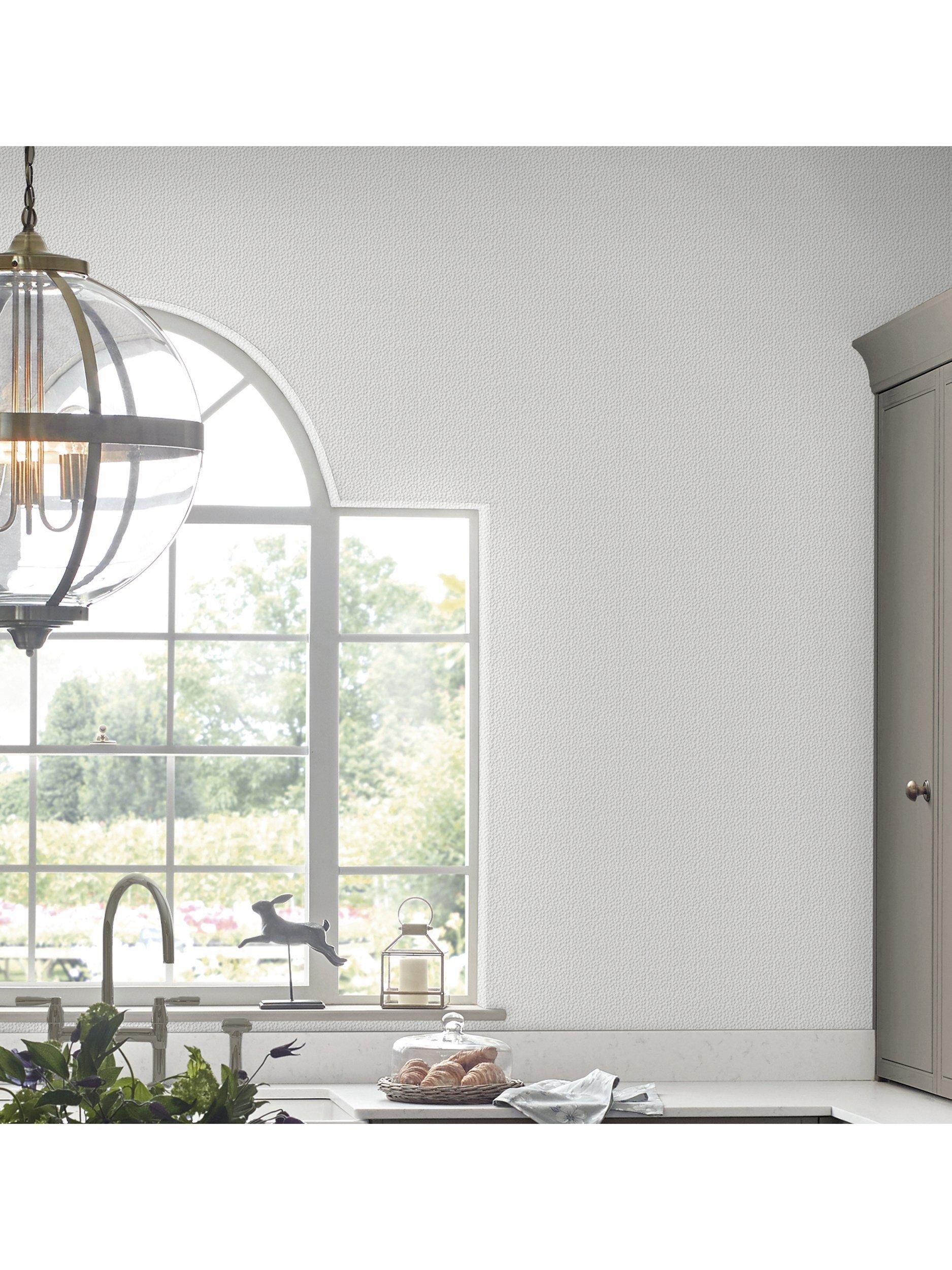 Laura Ashley Sycamore paintable wallpaper white (British brand)