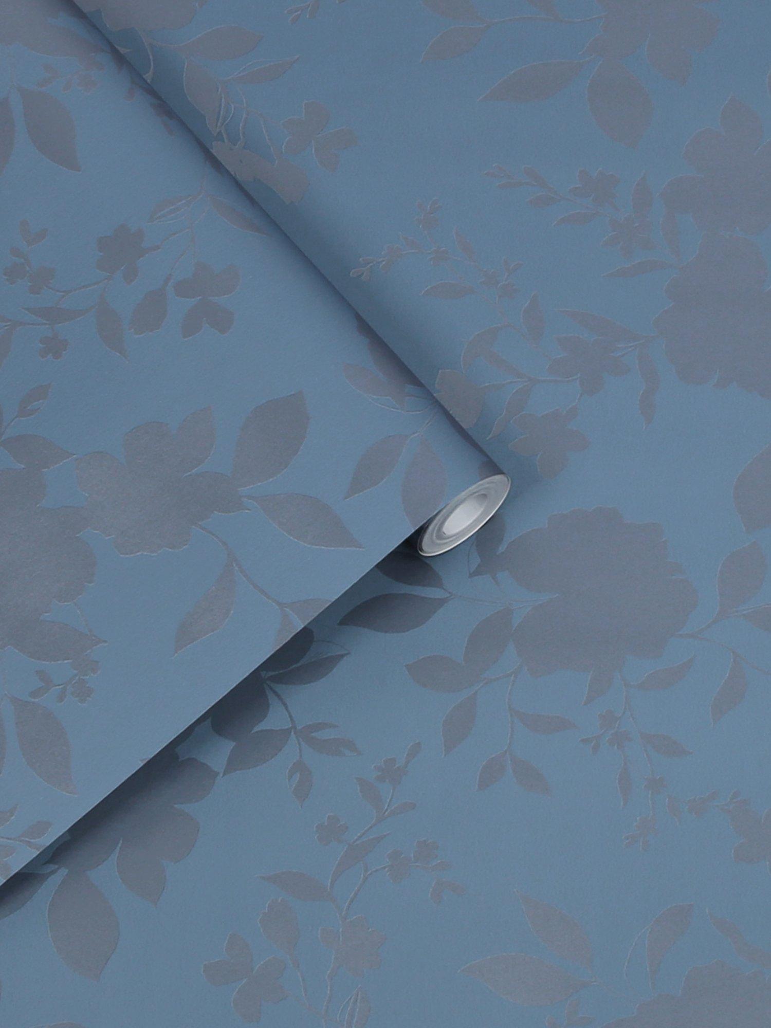Laura Ashley Westbourne Midnight Blue wallpaper roll - British product