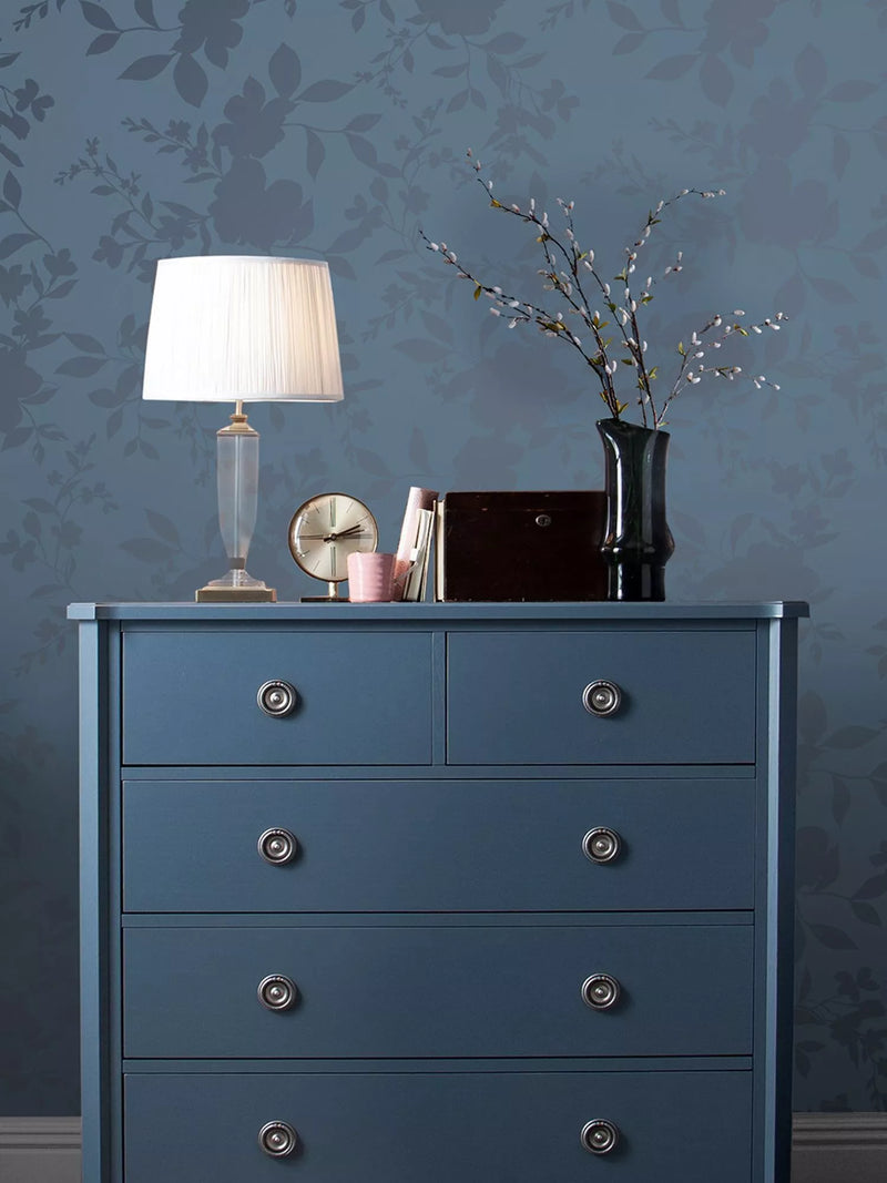 Laura Ashley Westbourne Midnight Blue wallpaper roll - British product