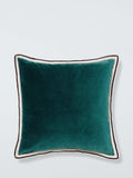 John Lewis bordered velvet cushion 45x45cm (British brand)