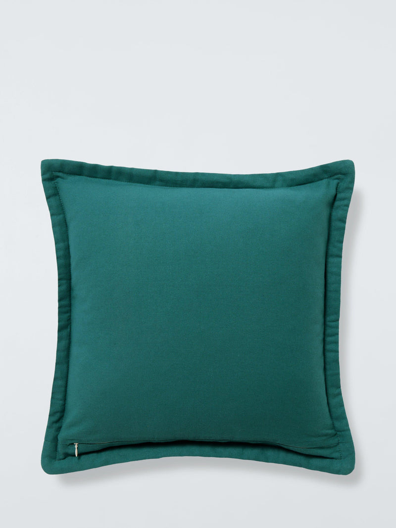 John Lewis bordered velvet cushion 45x45cm (British brand)