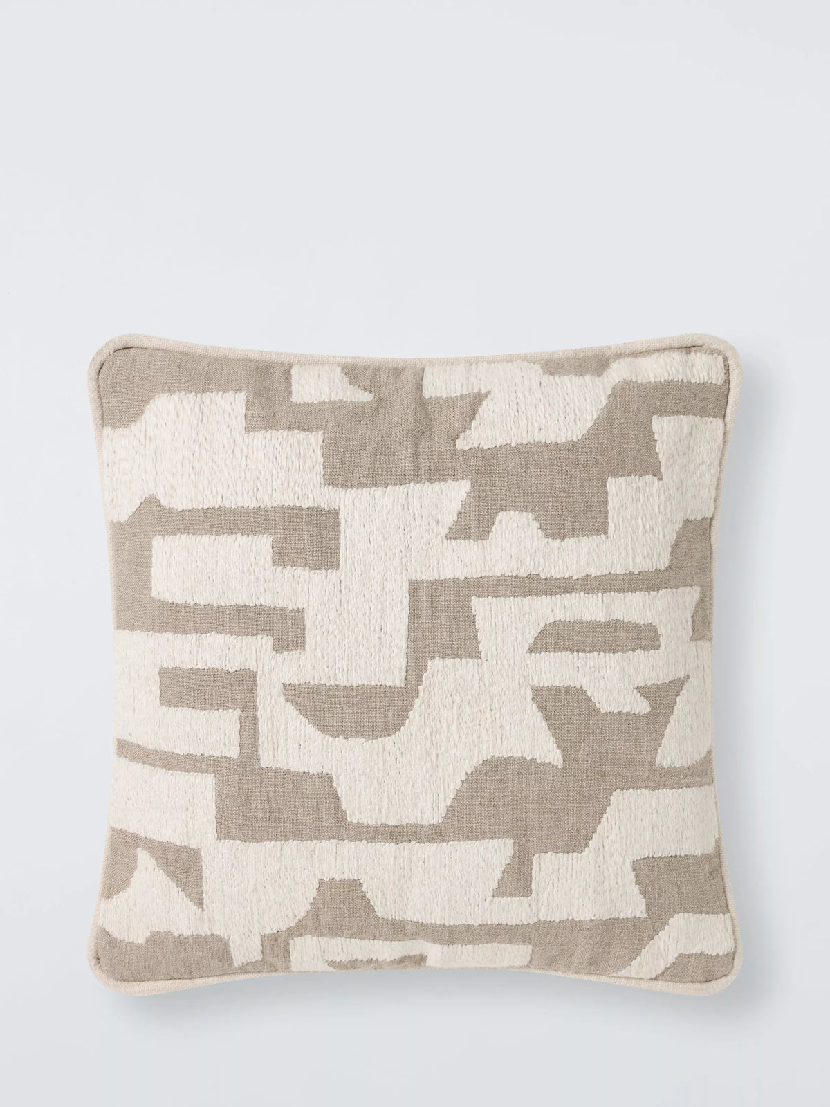 John Lewis corded geometric cushion in natural, UK version
