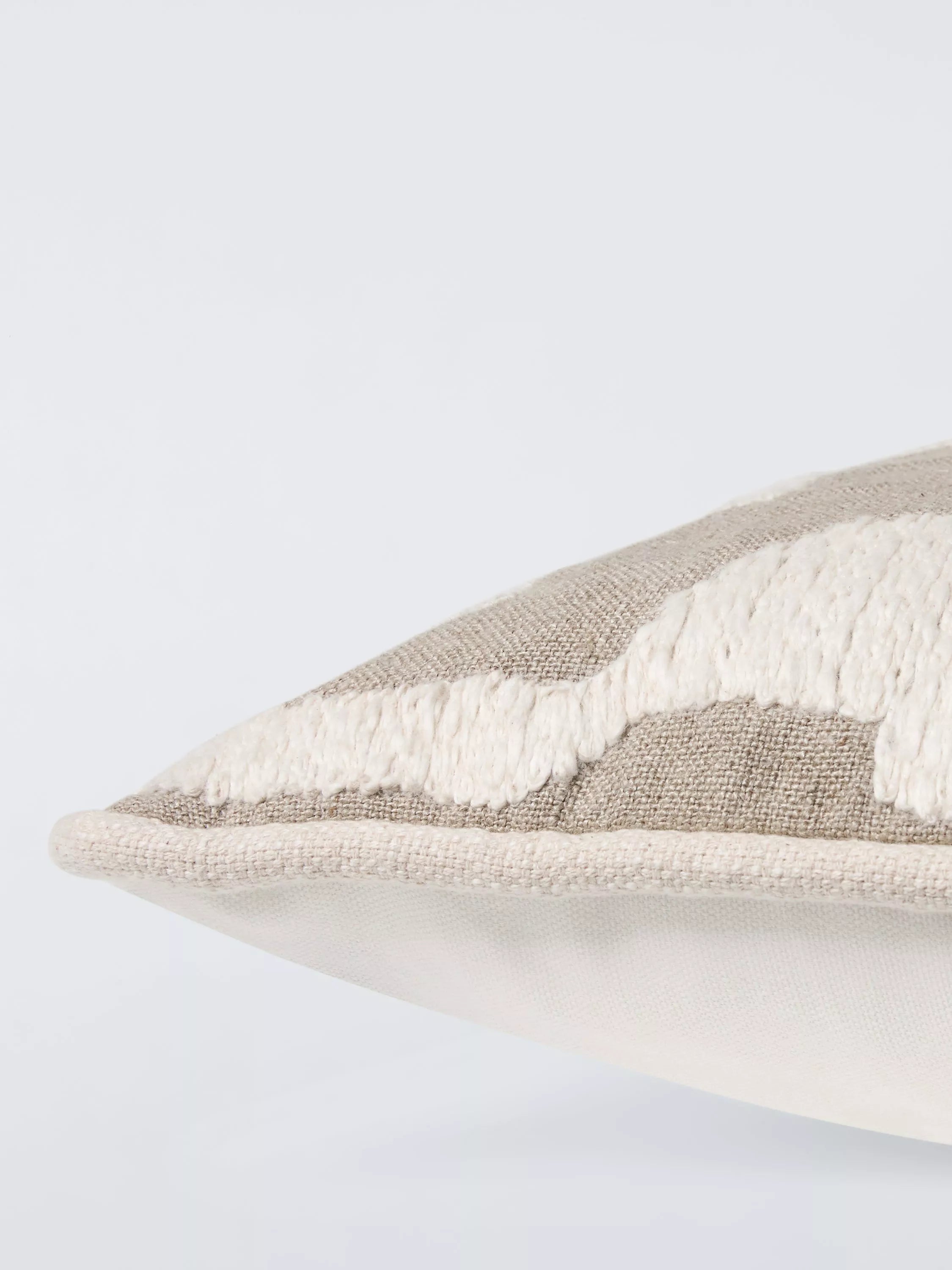 John Lewis corded geometric cushion in natural, UK version