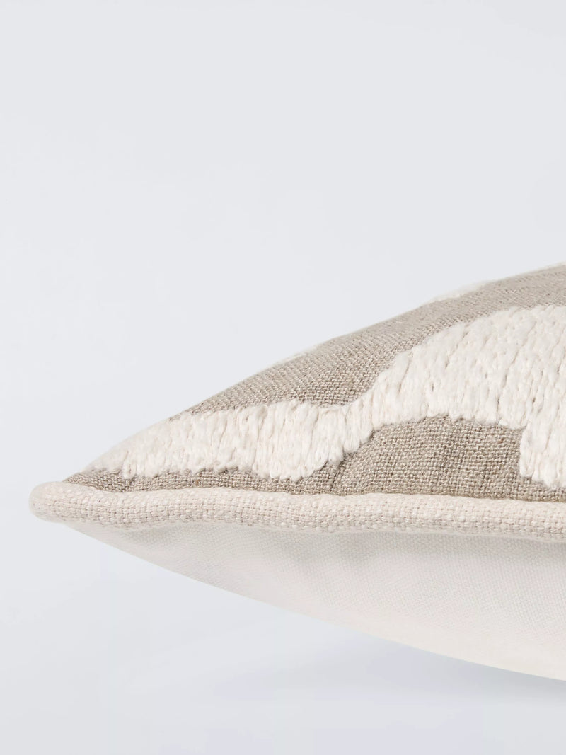 John Lewis corded geometric cushion in natural, UK version