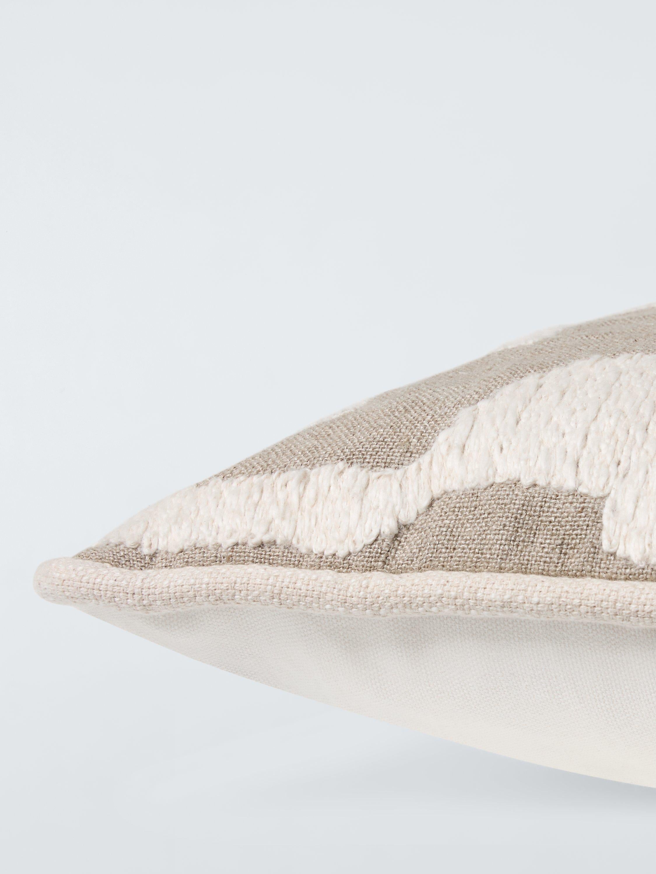 John Lewis corded geometric cushion in natural, UK version