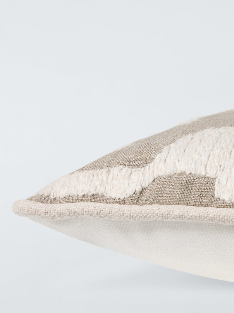 John Lewis corded geometric cushion in natural, UK version