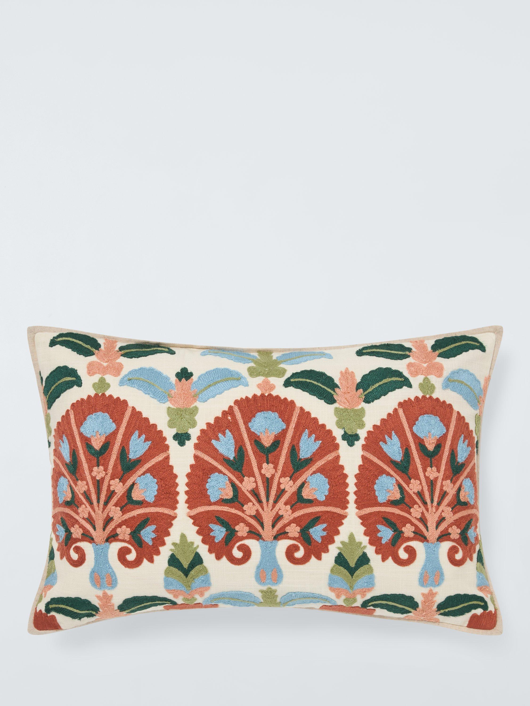 John Lewis embroidered retro cushion for sofa and armchair, UK version