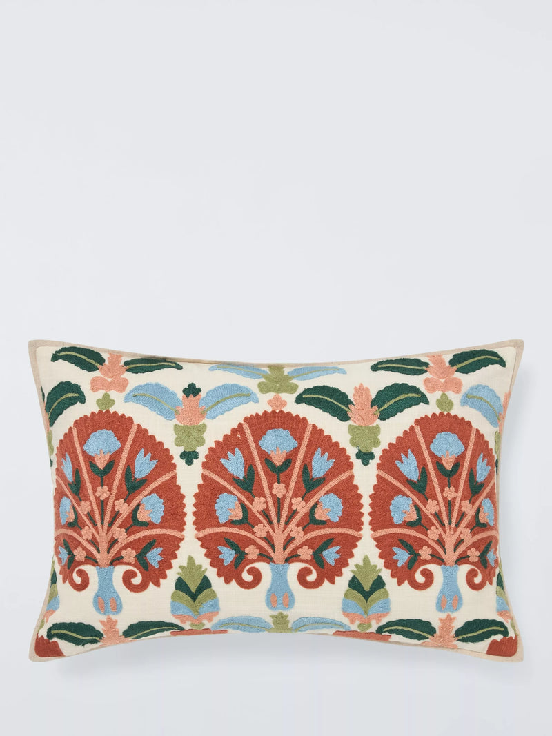 John Lewis embroidered retro cushion for sofa and armchair, UK version