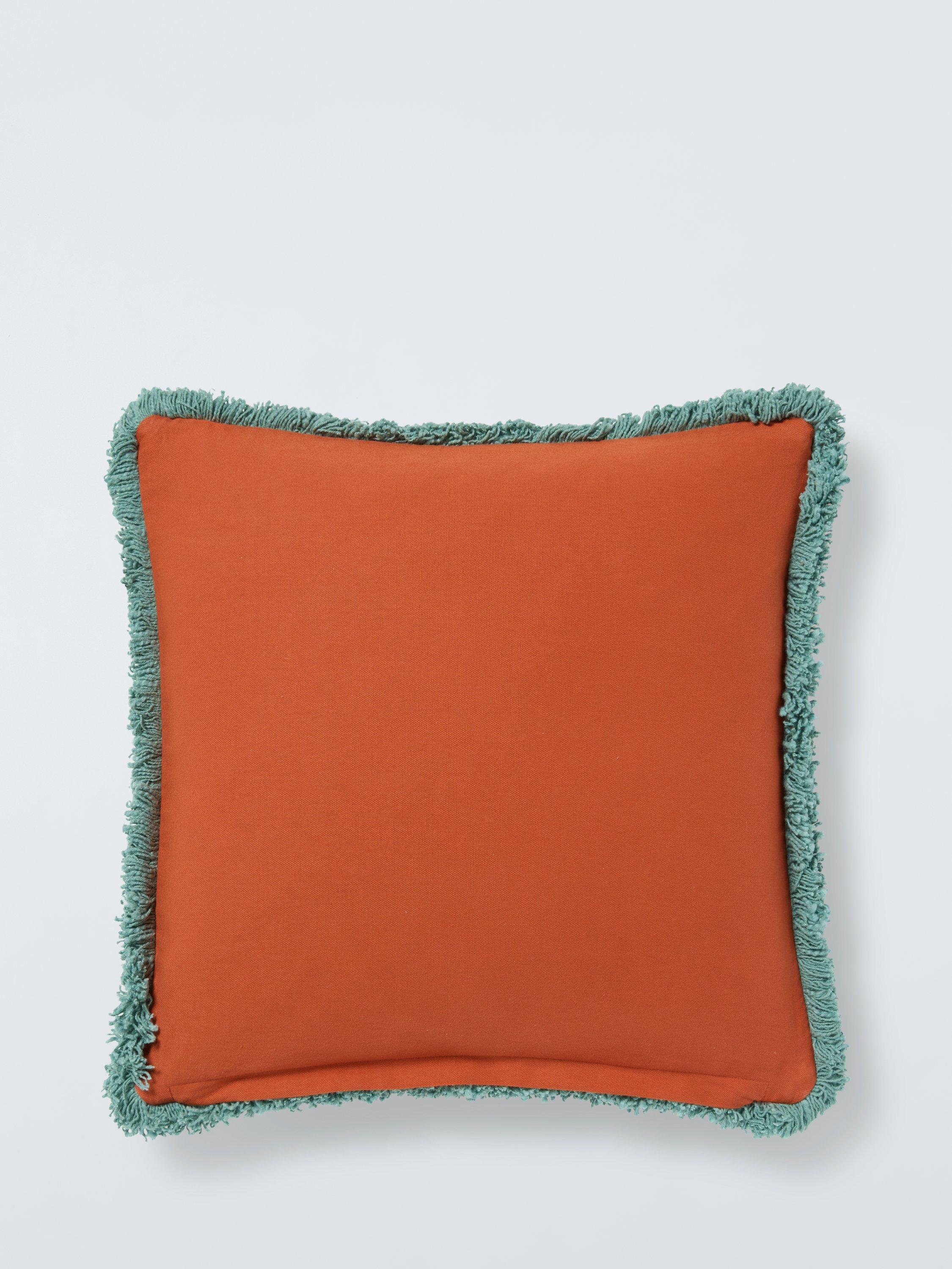 John Lewis fringed velvet cushion 45cm, UK version