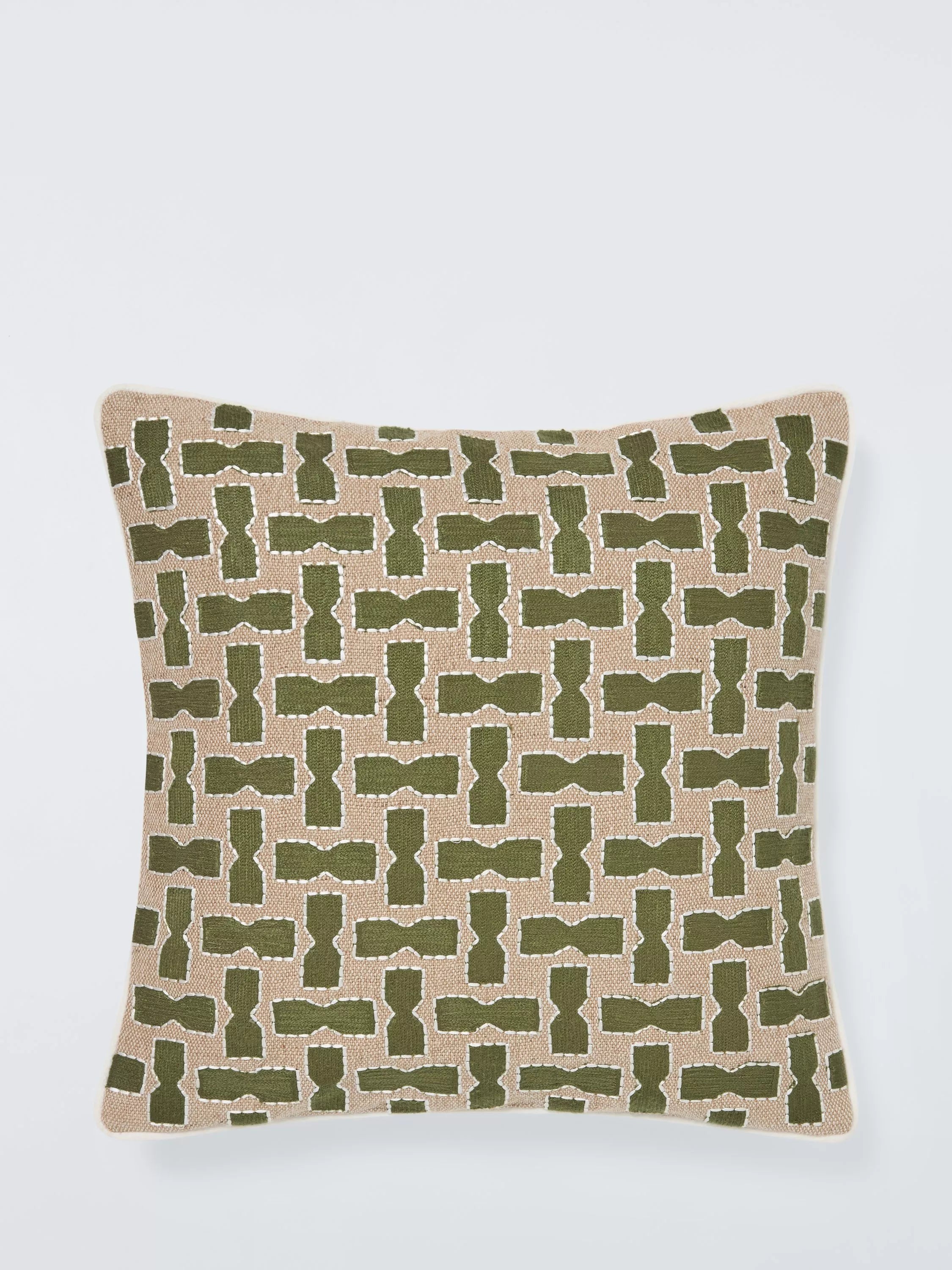 John Lewis Hew Embroidered Feather Cushion