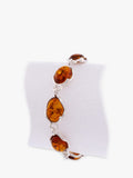 Be-Jewelled silver Baltic amber station bracelet - British product