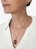 Be-Jewelled Baltic Amber pendant with sterling silver chain - British product
