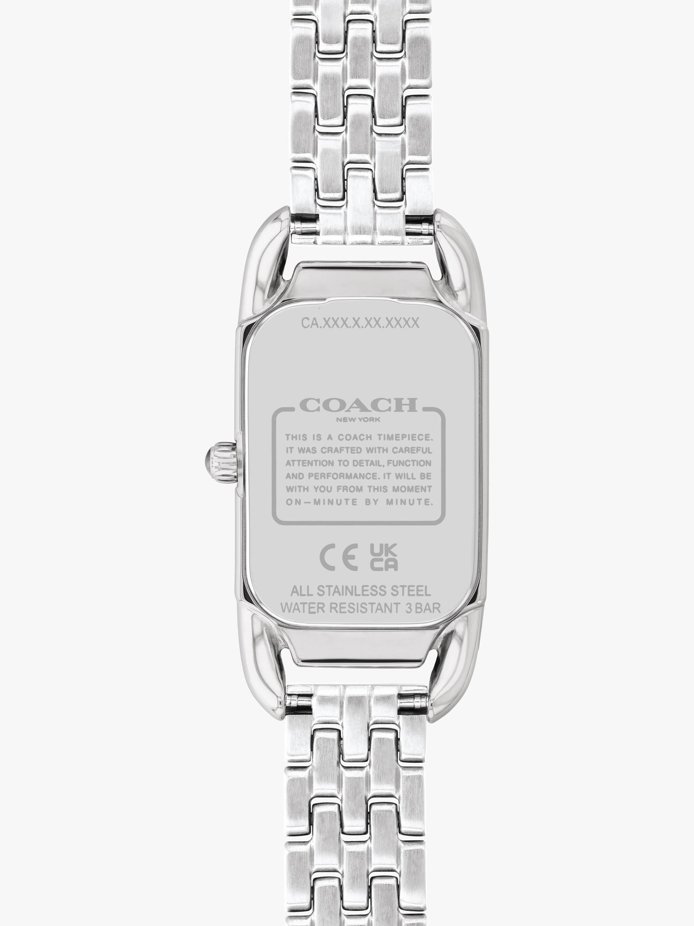 Coach women's Cadie watch silver bracelet 28.5mm - British product