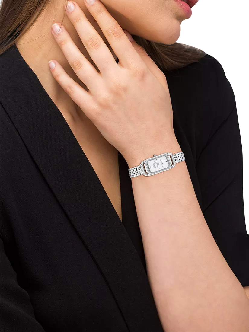 Coach women's Cadie watch silver bracelet 28.5mm - British product