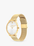 Coach Elliot women's watch white dial gold mesh bracelet, UK version