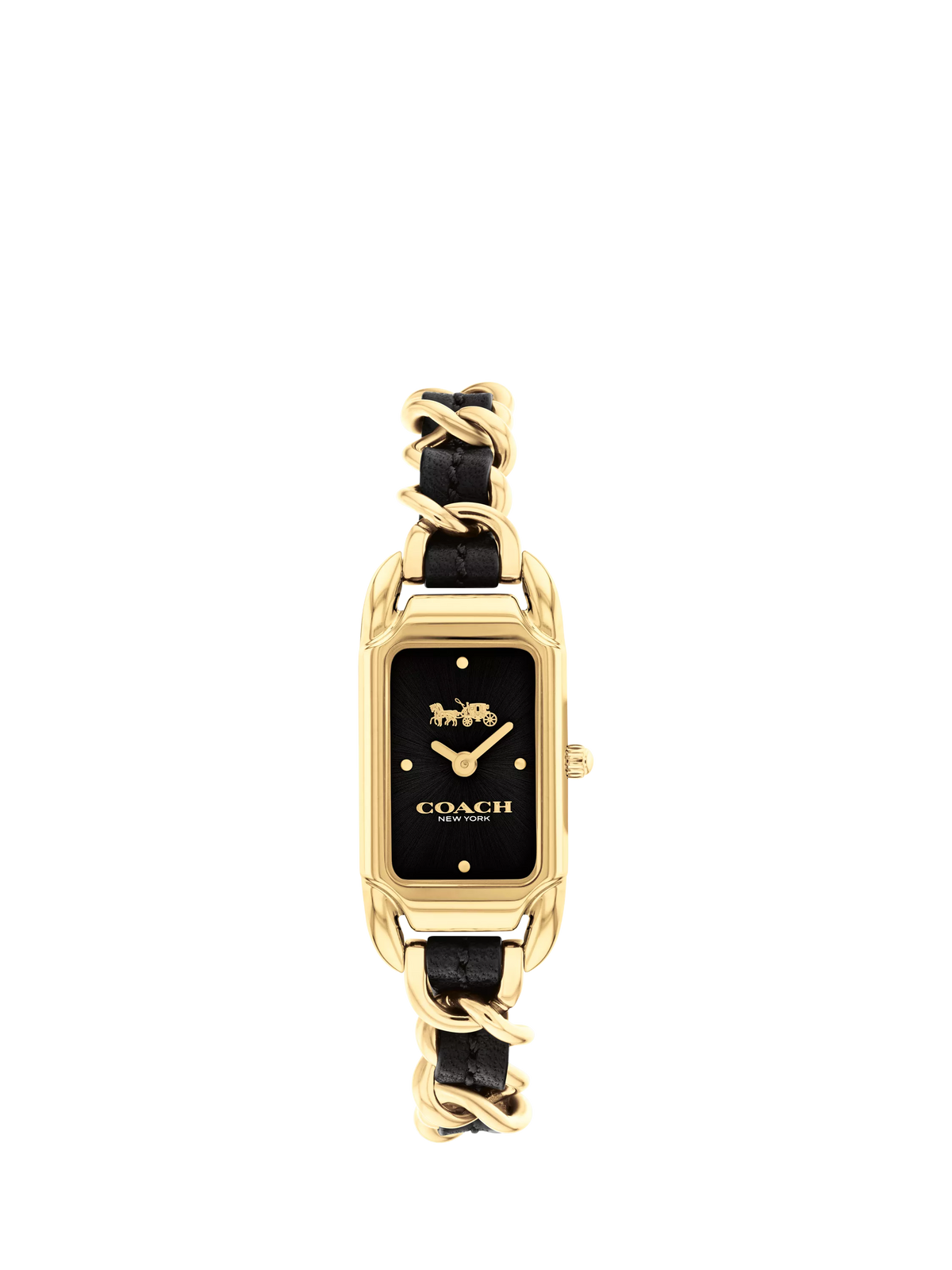 Coach Cadie rectangular gold IP watch - British product