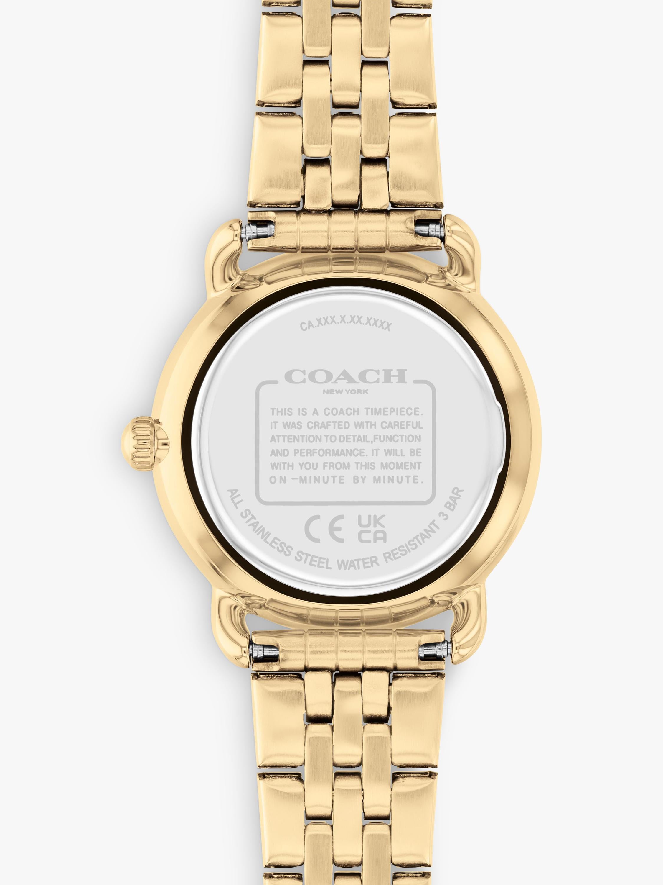 Coach Elliot bracelet watch gold stainless steel 28mm, UK version