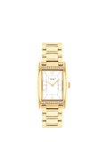 Coach Reese rechteckige Kristalluhr mit goldenem Armband (britische Marke)