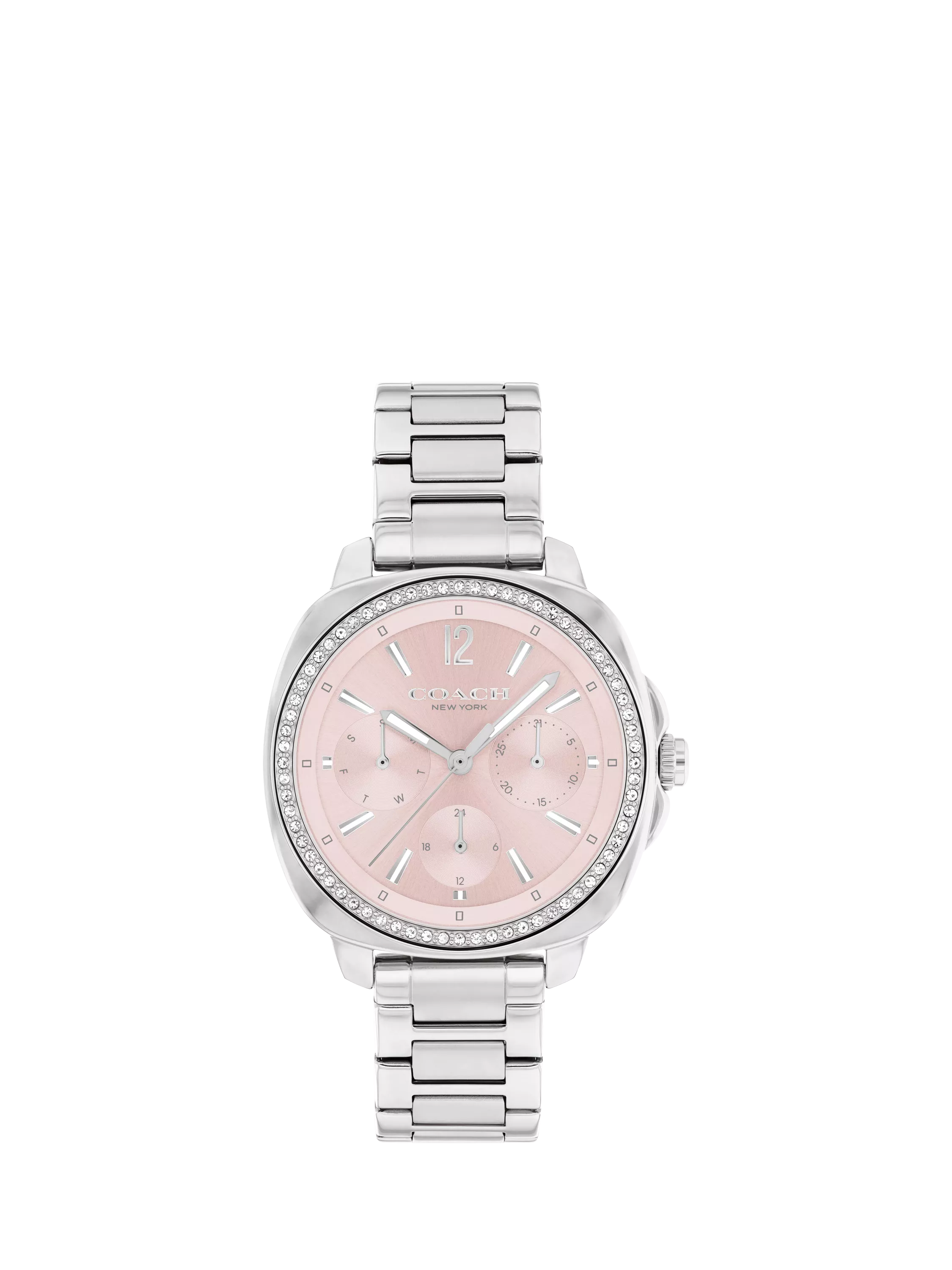 Coach Kitt crystal bracelet watch silver pink, UK version
