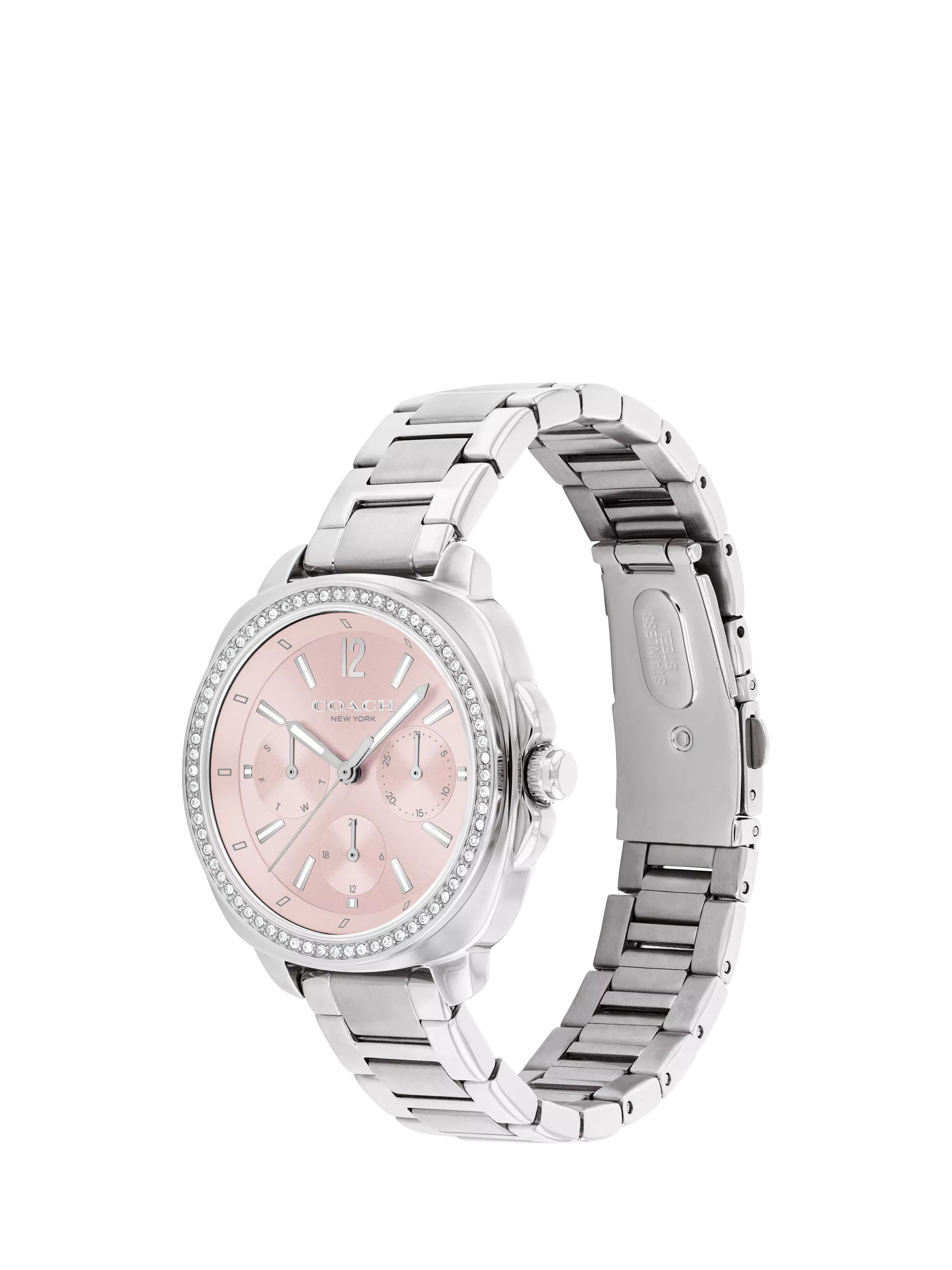 Coach Kitt crystal bracelet watch silver pink, UK version