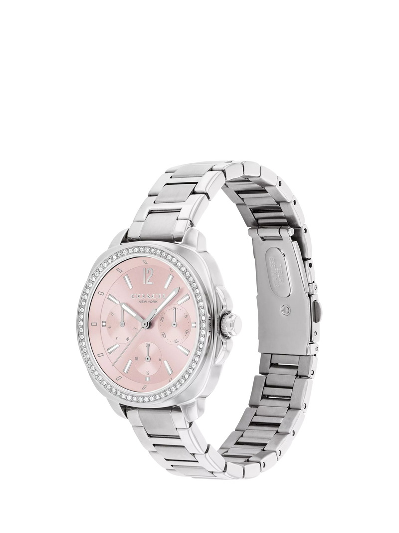 Coach Kitt crystal bracelet watch silver pink, UK version