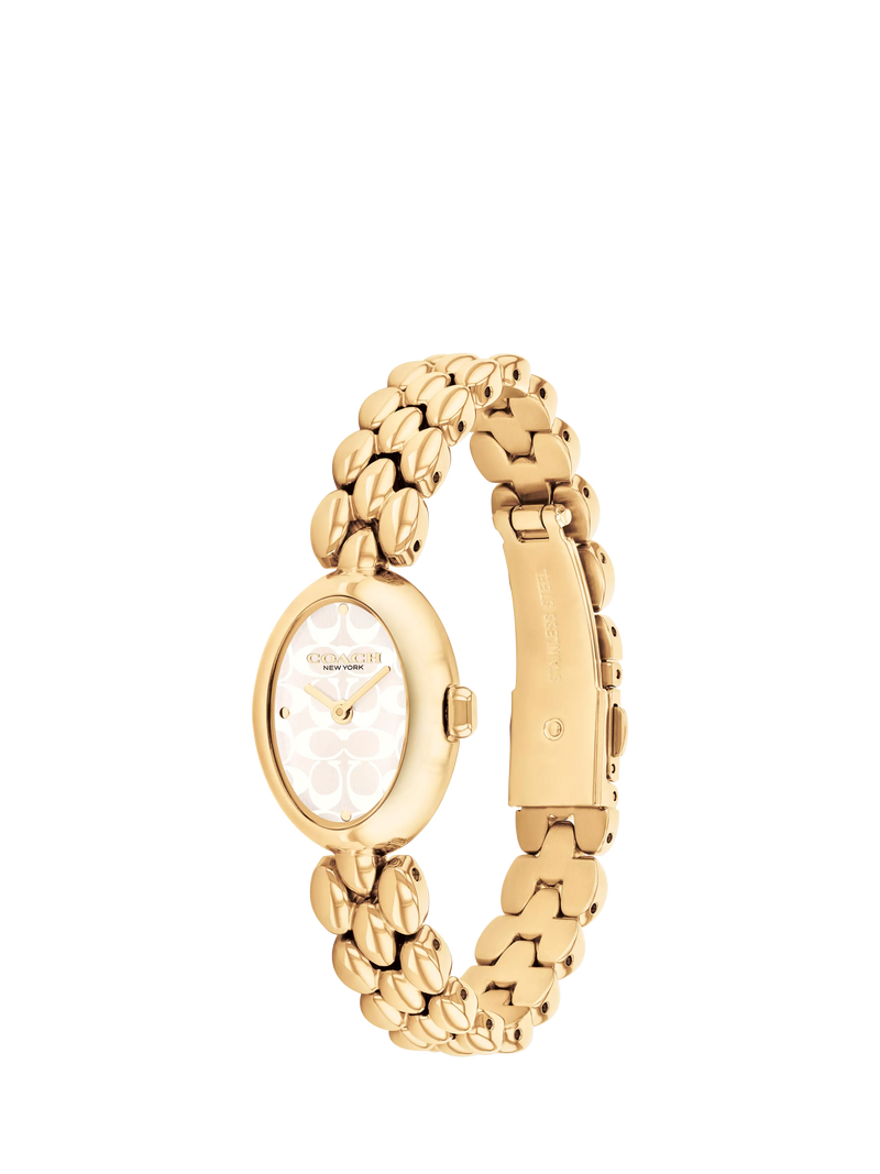 Coach Sammy oval gold 22mm watch for women, UK version