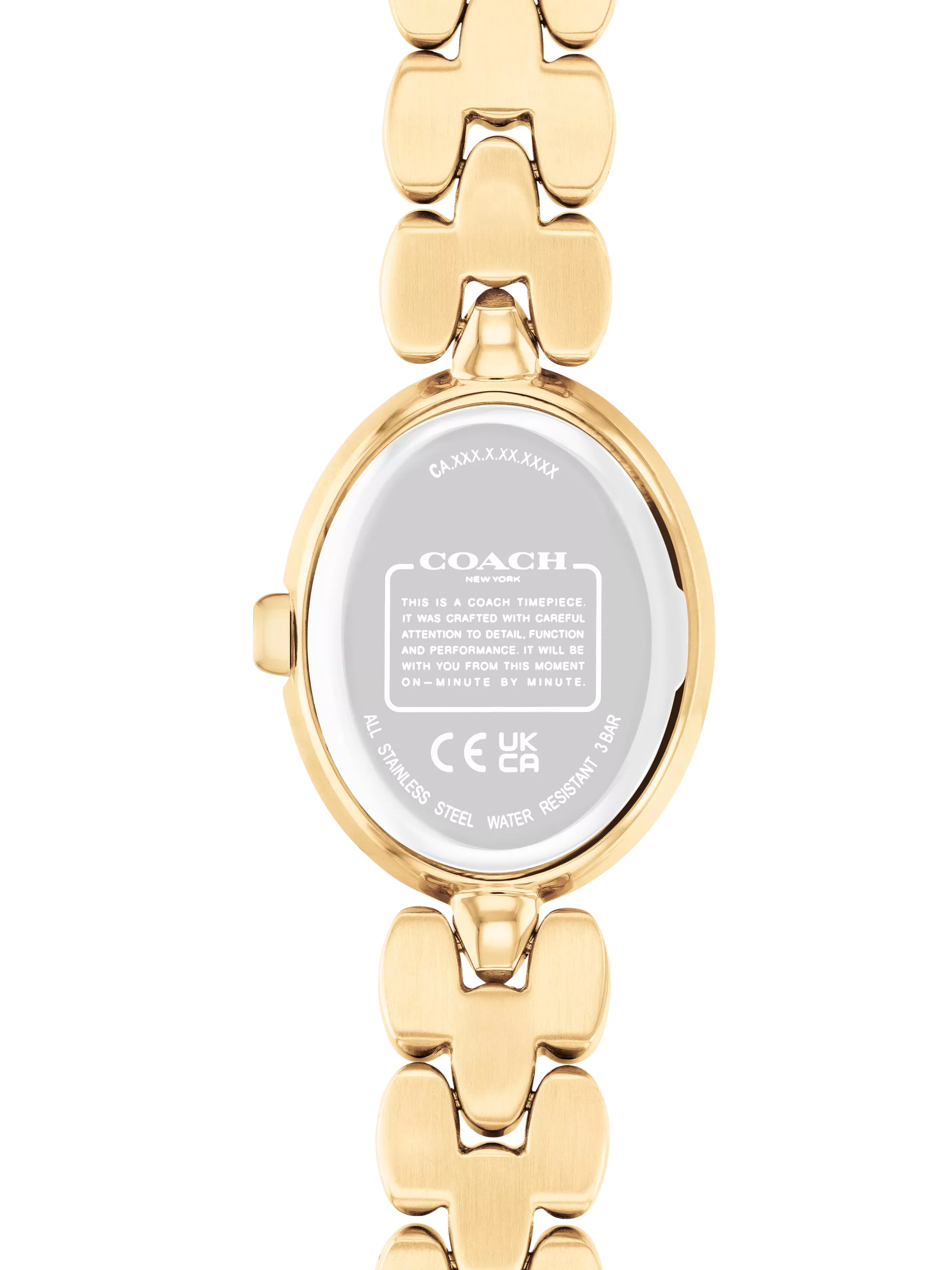 Coach Sammy oval gold 22mm watch for women, UK version