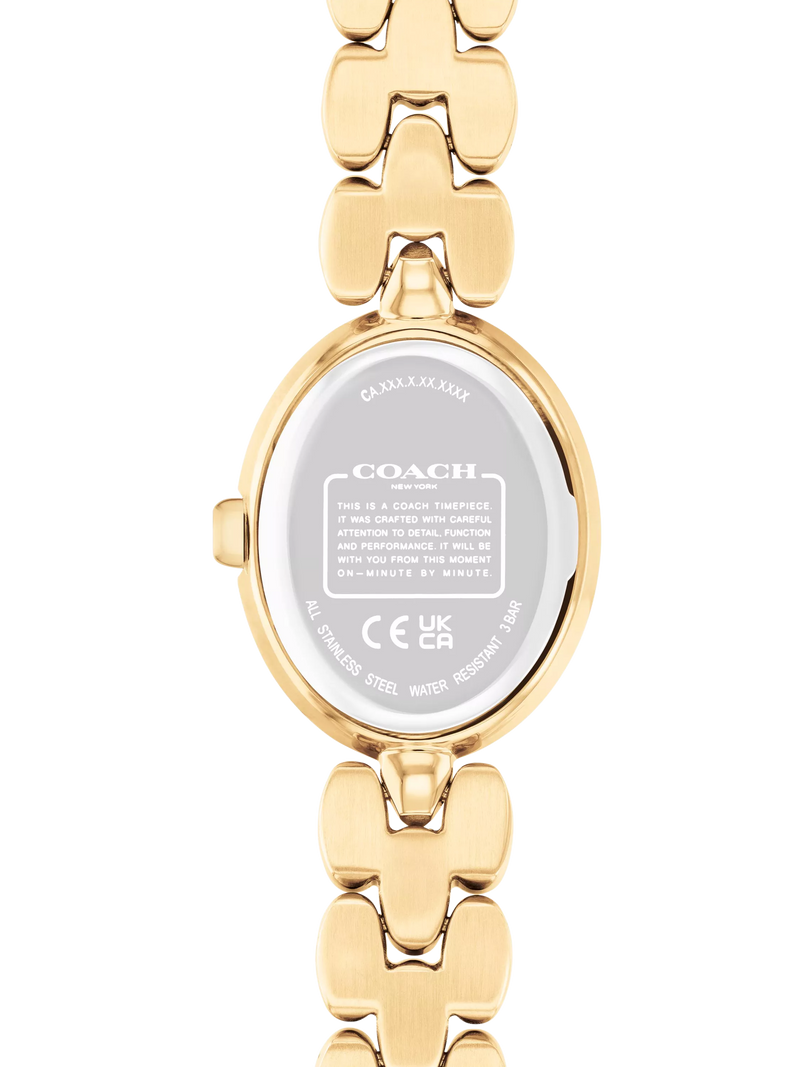 Coach Sammy oval gold 22mm watch for women, UK version