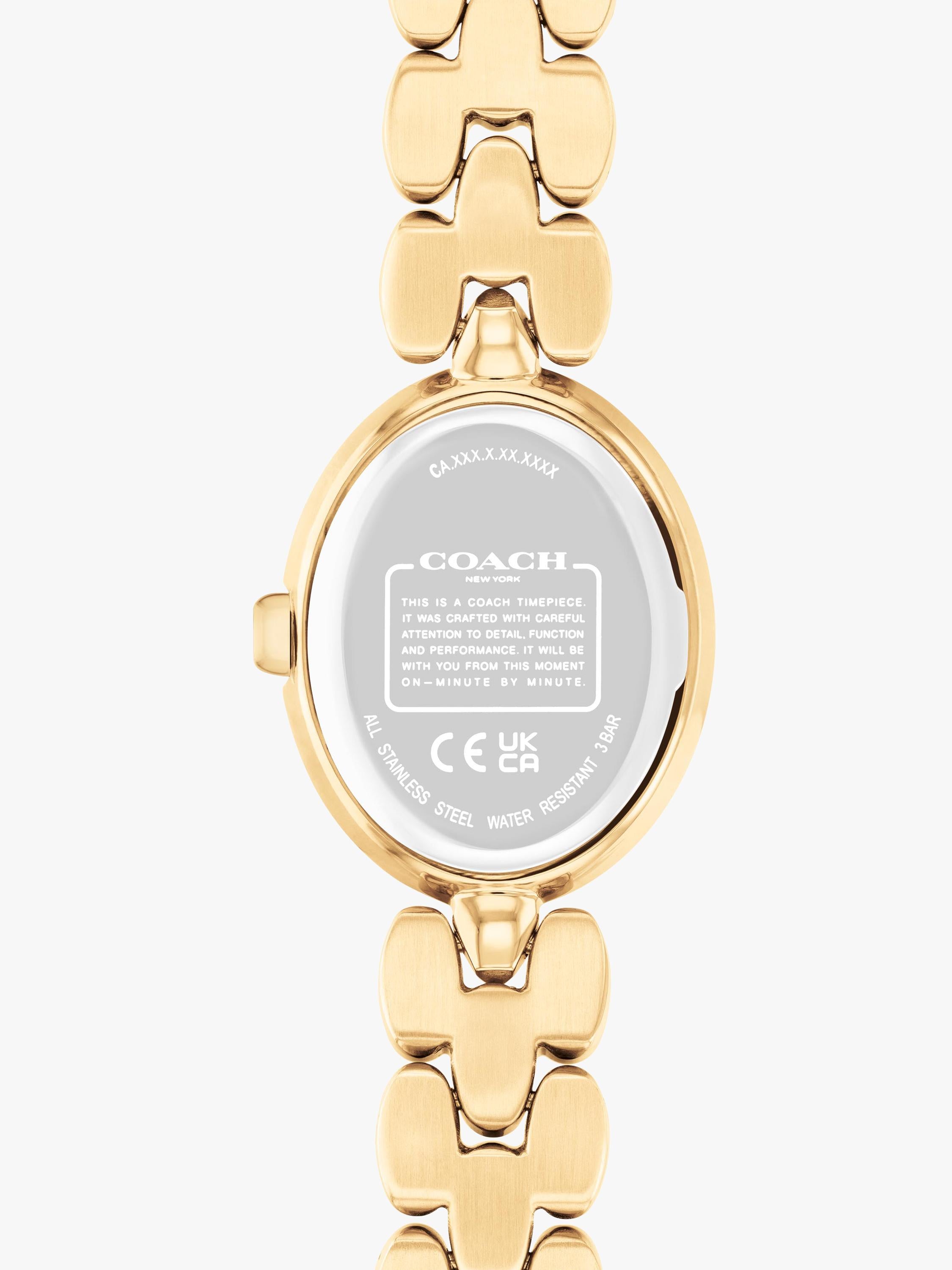 Coach Sammy oval gold 22mm watch for women, UK version