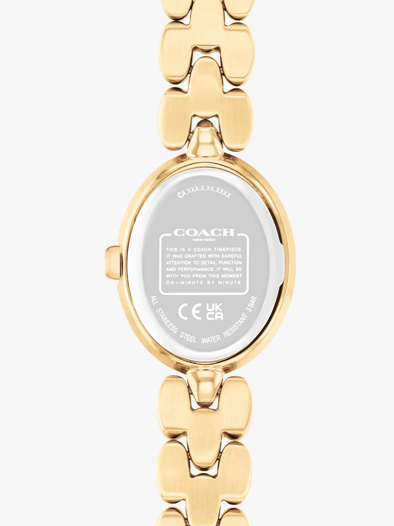 Coach Sammy oval gold 22mm watch for women, UK version