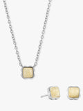 COEUR DE LION Citrin-Anhänger-Halskette und Ohrring-Set (britische Marke)
