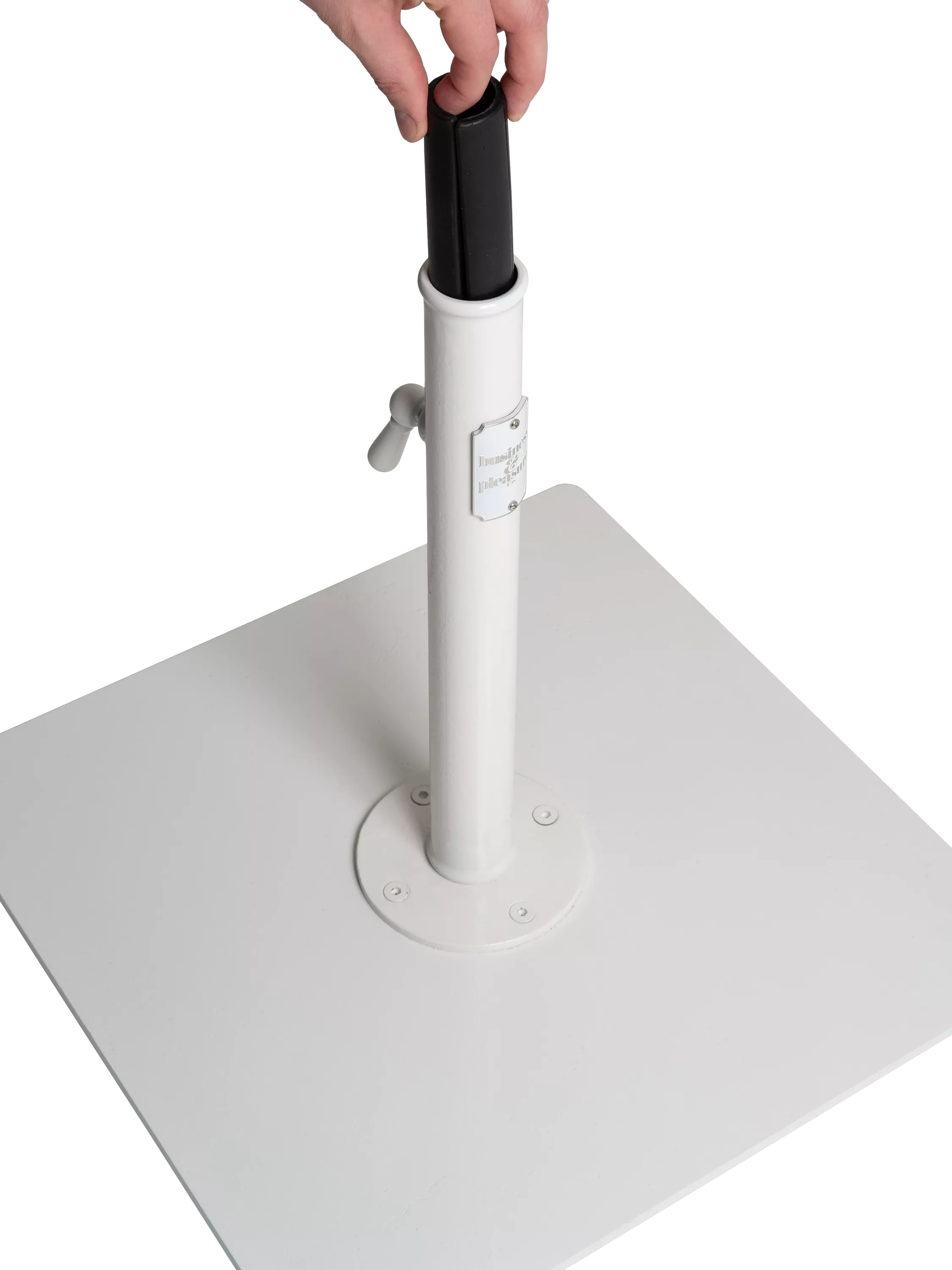 Business & Pleasure Co classic parasol base white, UK version