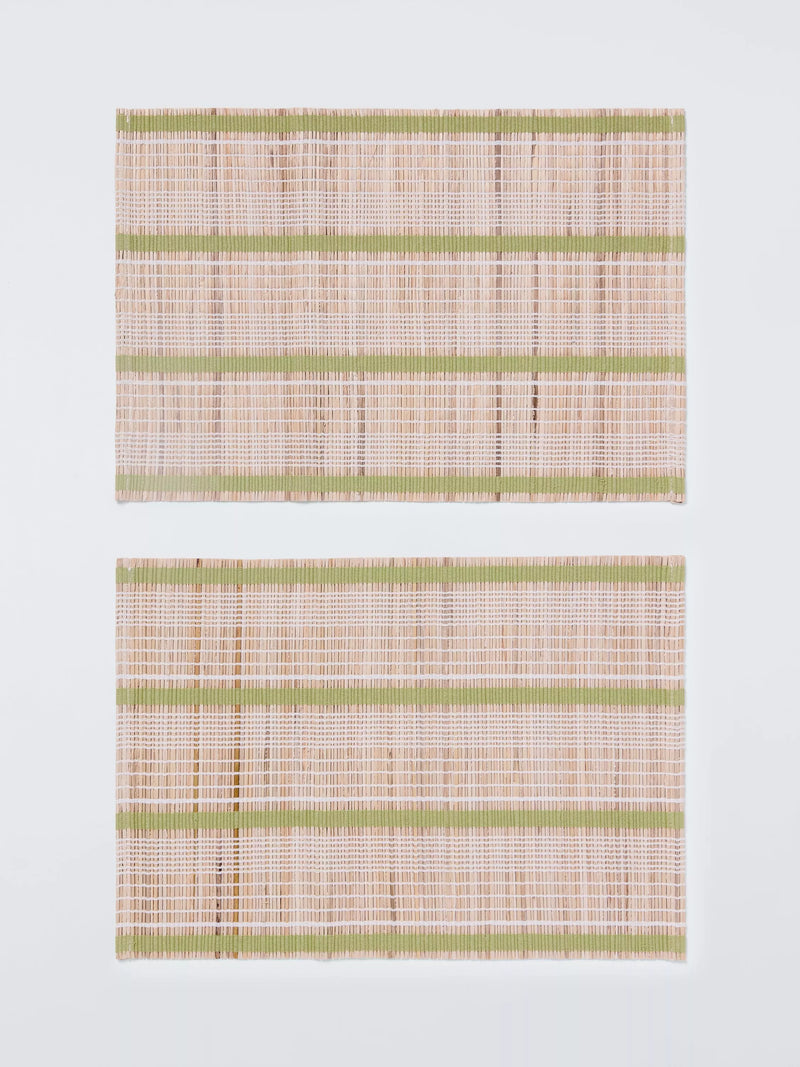 John Lewis banana leaf placemat set of 2 with cotton stripes - British product
