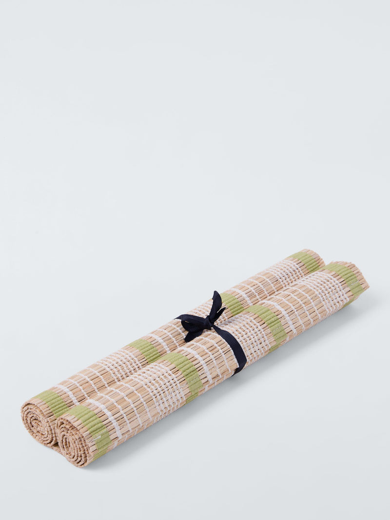 John Lewis banana leaf placemat set of 2 with cotton stripes - British product