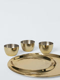John Lewis hammered gold thali serving set 5 piece, UK version
