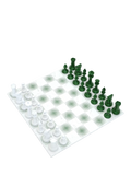 Skyline Chess Heavyweight Steel Chess Set Green Gradient, UK version