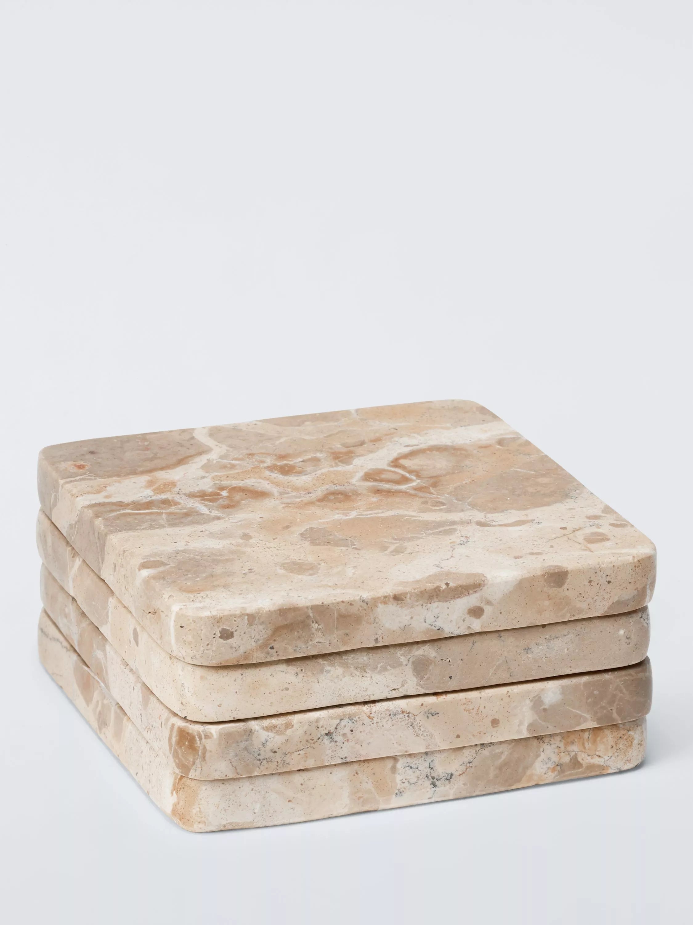 John Lewis fossil beige marble square coaster set of 4 (British brand)