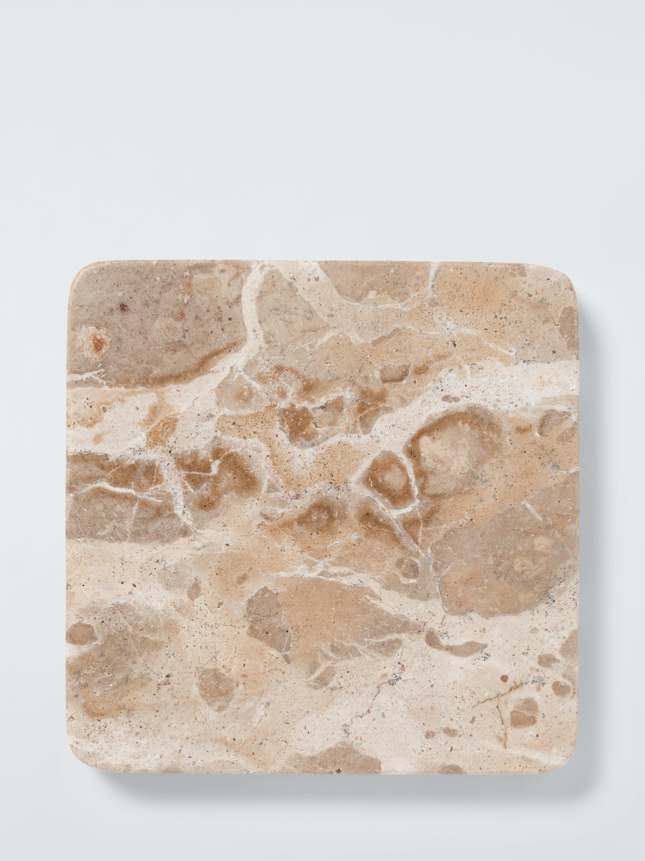 John Lewis fossil beige marble square coaster set of 4 (British brand)