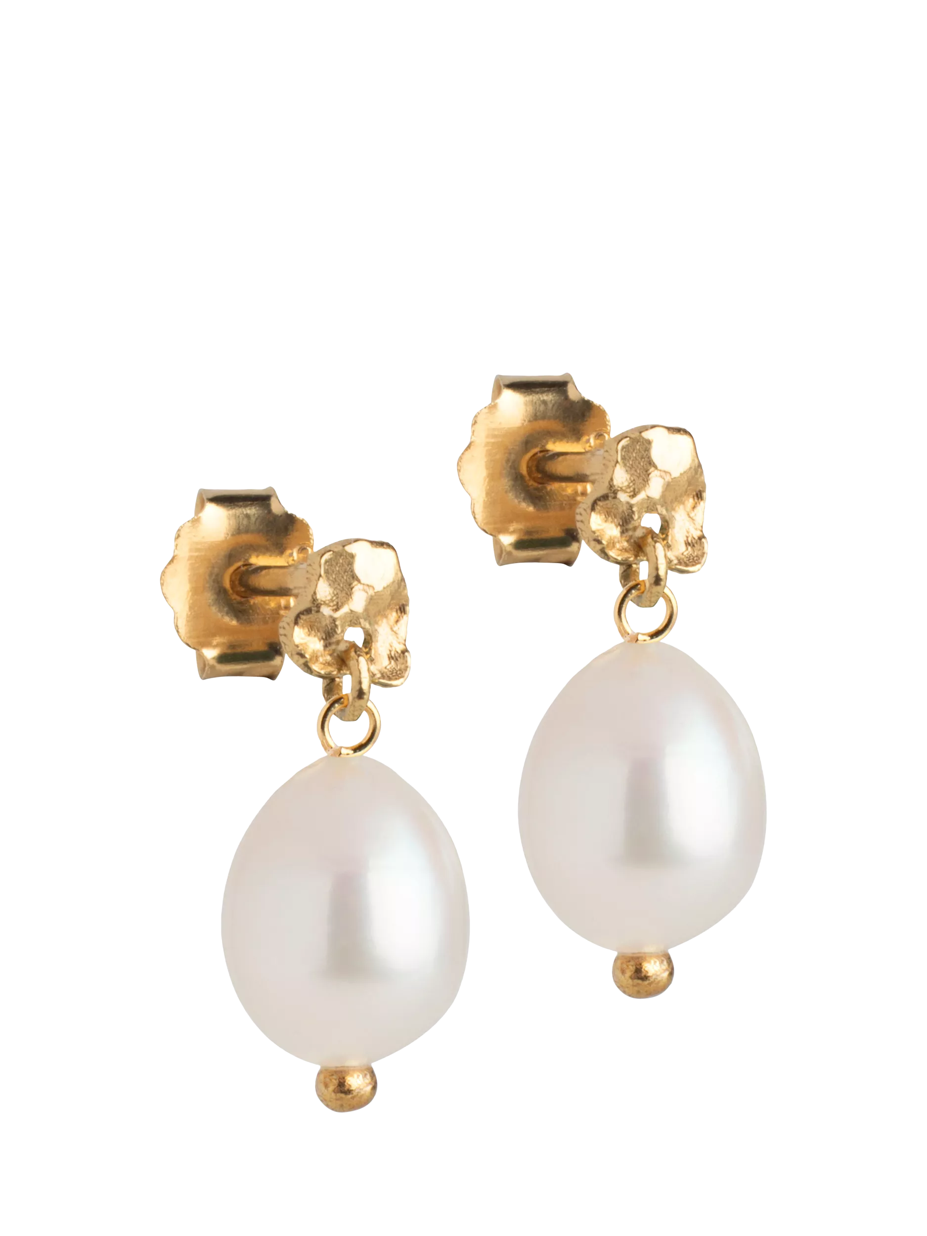 ENAMEL Copenhagen Poe Pearl Stud Earrings 14x6mm - British product