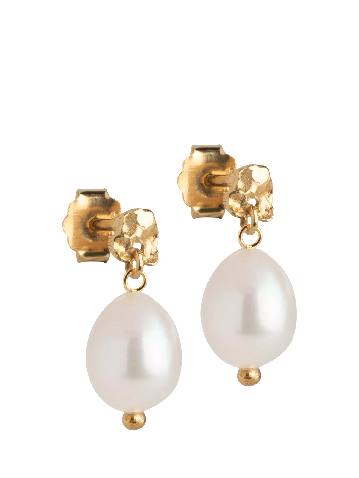 ENAMEL Copenhagen Poe Pearl Stud Earrings 14x6mm - British product