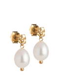 ENAMEL Copenhagen Poe Pearl Stud Earrings 14x6mm - British product