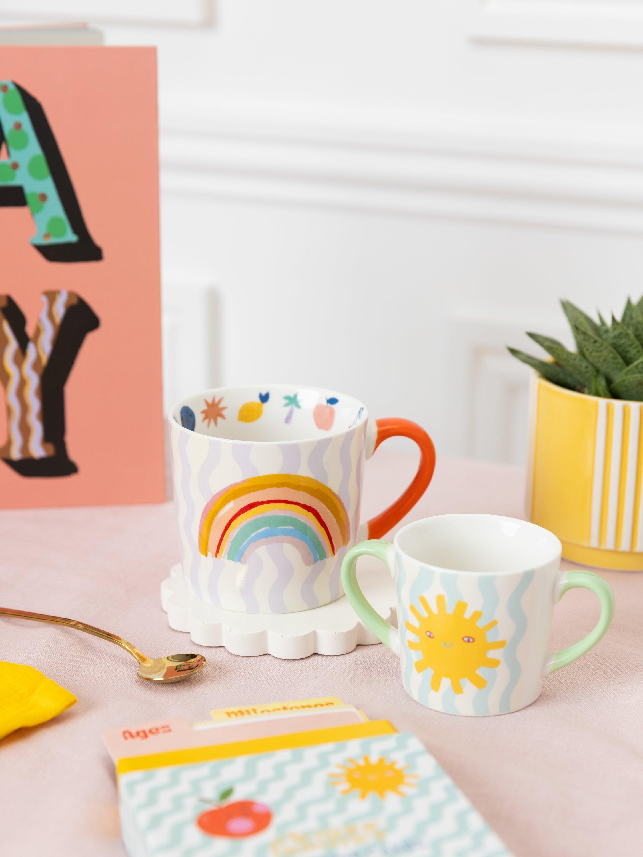 Eleanor Bowmer ceramic mugs gift set for adult and infant, multi - British product