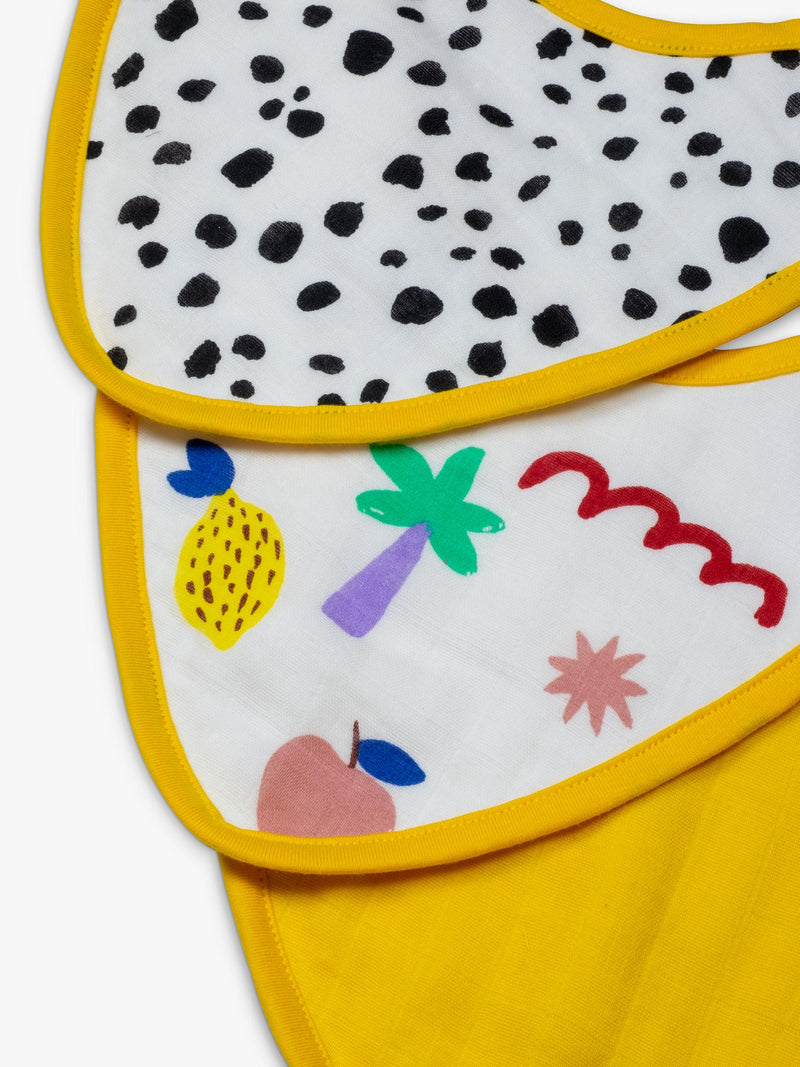 Eleanor Bowmer muslin bibs pack of 3 - British product