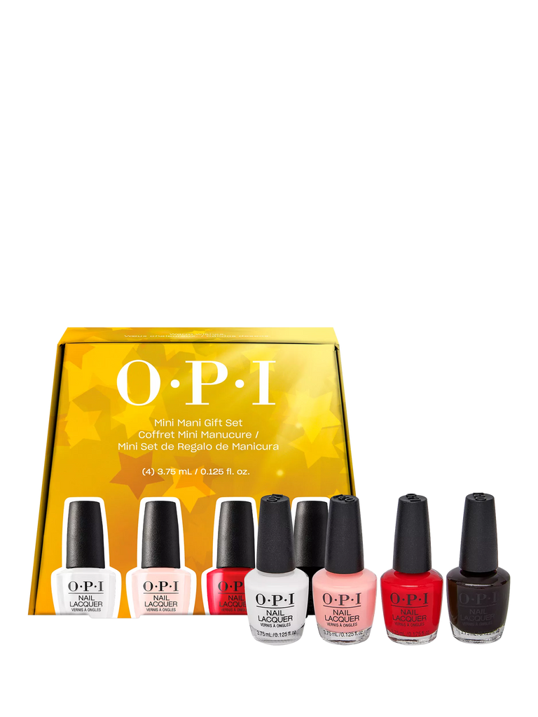 OPI Classic Nail Polish Professional Fast-Drying Nail Lacquer Holiday Gift Set, 4 x 3.75ml