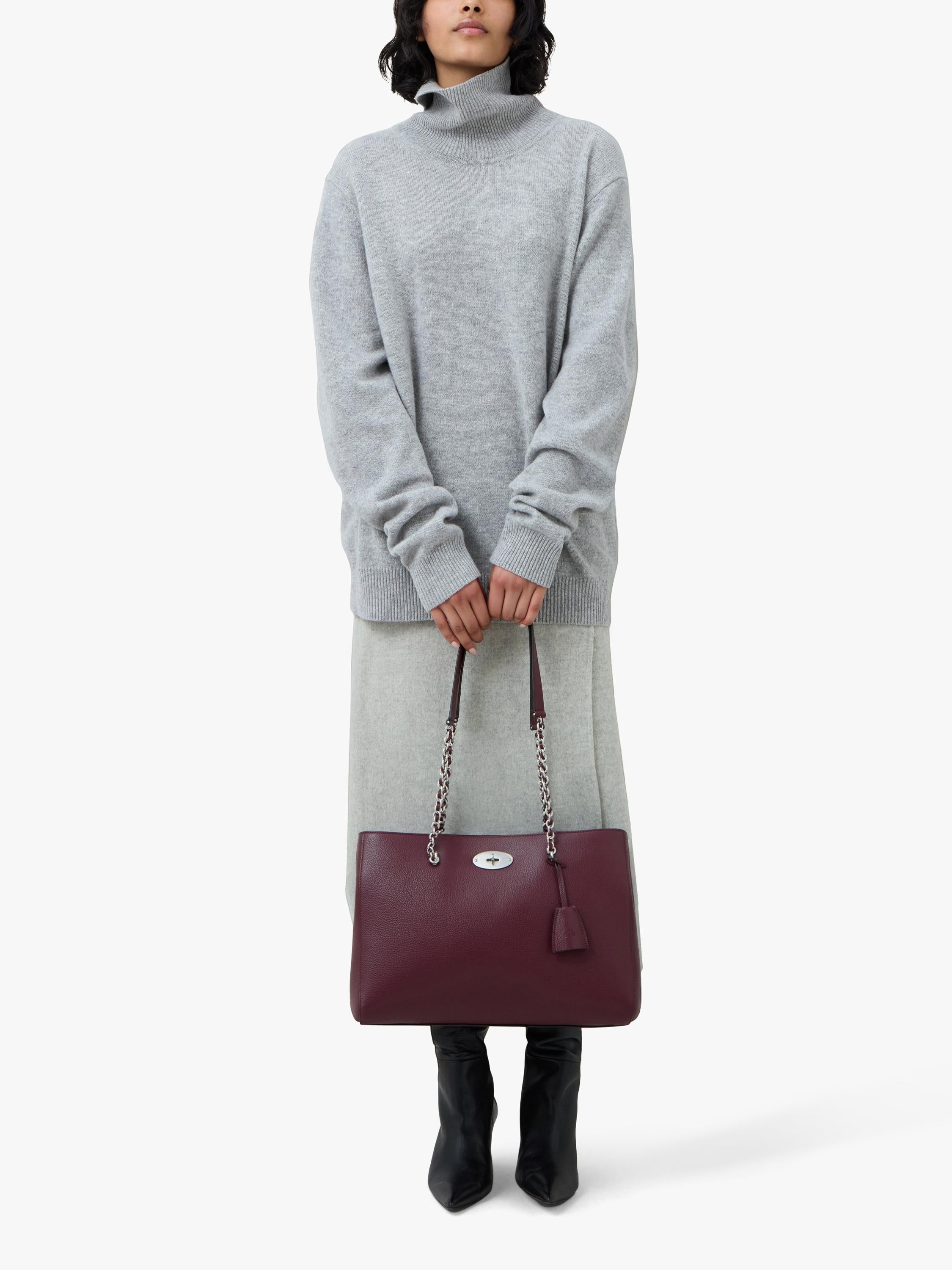 Mulberry Lily Small Grain Leather Tote, imported from the UK