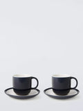 John Lewis stoneware cup and saucer set, Blue Indigo, 250ml (British brand)