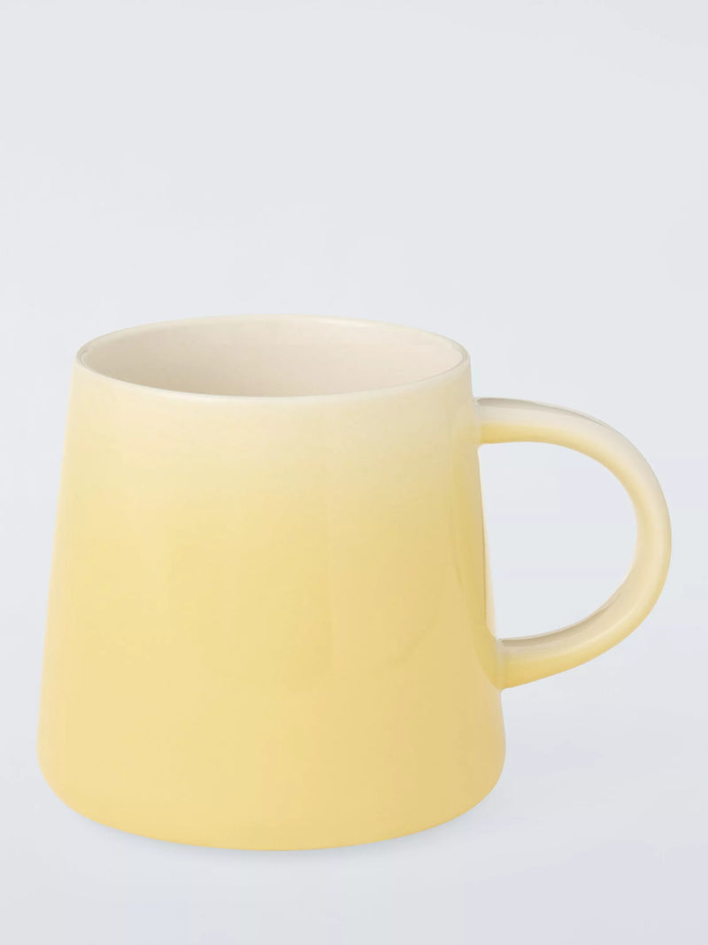 John Lewis Ombre Stoneware Mug, 350ml, Yellow