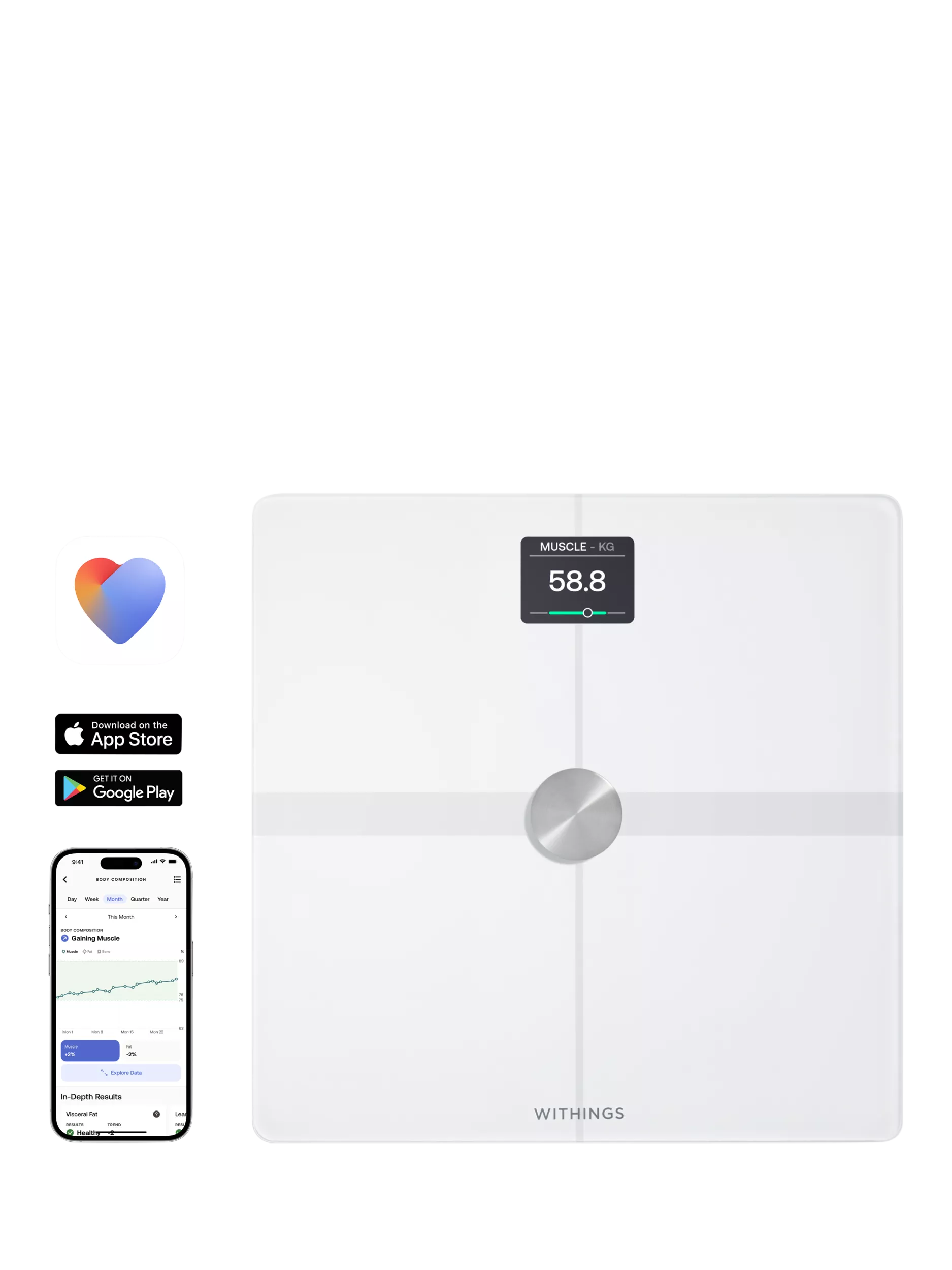 Withings Body Smart bathroom scale white (British brand)